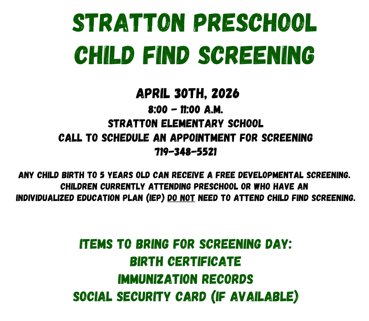 Child Find Screening